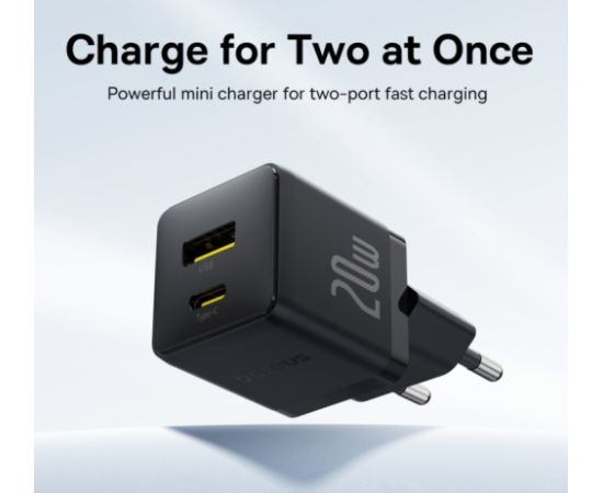 Baseus Palm USB / USB-C Tīkla Lādētājs 20W Telefonu lādētāji 220v