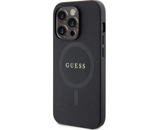 Guess Saffiano MagSafe Back Case Aizsargapvalks Priekš Apple iPhone 15 Pro Neoriģinālie Maciņi