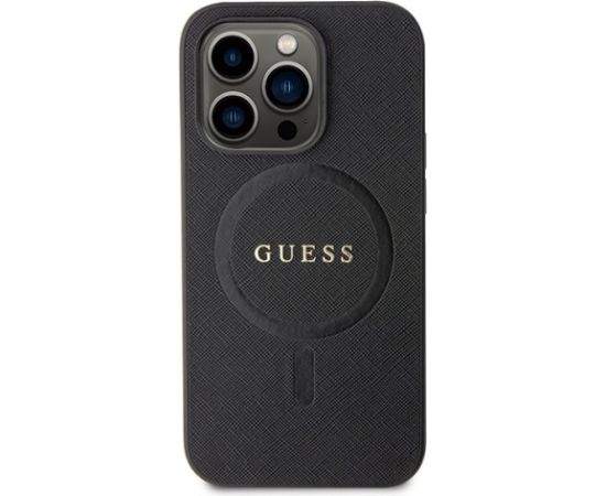 Guess Saffiano MagSafe Back Case Aizsargapvalks Priekš Apple iPhone 15 Pro Neoriģinālie Maciņi