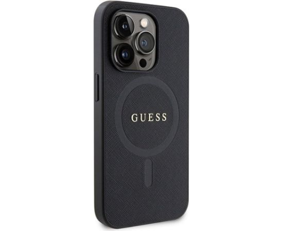Guess Saffiano MagSafe Back Case Aizsargapvalks Priekš Apple iPhone 15 Pro Neoriģinālie Maciņi