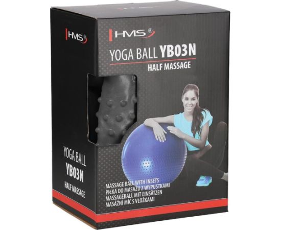 YB03 JAUNA 65CM PELĒKA SPORTA BUMBA HMS Fitnesa bumbas