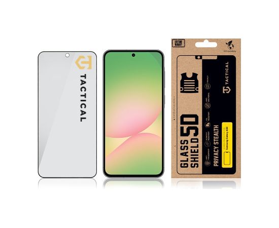 Tactical Glass Shield Privacy Stealth 5D priekš Samsung Galaxy A56 melns Ekrānu aizsardzība