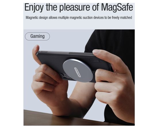 Nillkin Super Frosted PRO Magnētiskais aizmugurējais vāciņš priekš Samsung Galaxy S24 Black Neoriģinālie Maciņi