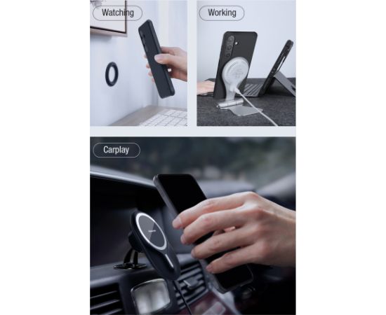 Nillkin Super Frosted PRO Magnētiskais aizmugurējais vāciņš priekš Samsung Galaxy S24 Black Neoriģinālie Maciņi