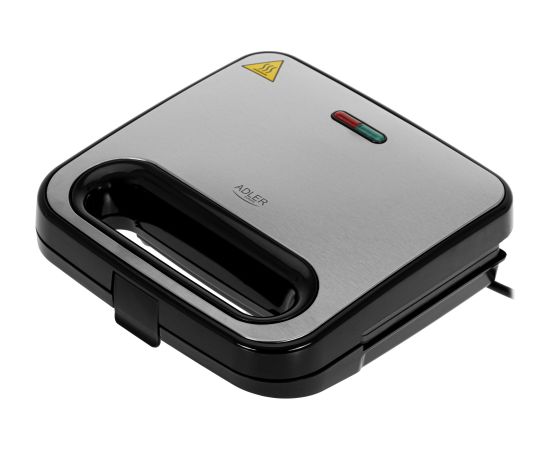 Adler Sandwich Maker AD 3076 1000 W Number of plates 1 Black/Silver Тостеры для сэндвичей