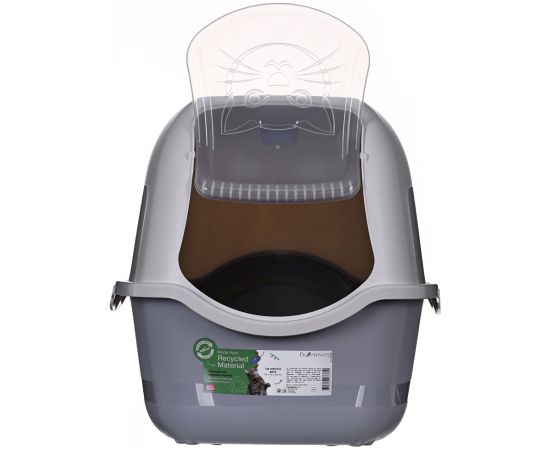 DIAMENTIQ BAYA whie/light grey -  cat litter box - 55,5 x 40 x 38,7 cm Kaķu pakaišu kastes