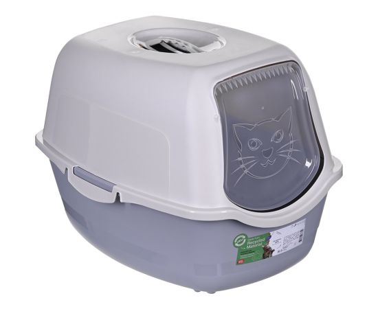 DIAMENTIQ BAYA whie/light grey -  cat litter box - 55,5 x 40 x 38,7 cm Kaķu pakaišu kastes