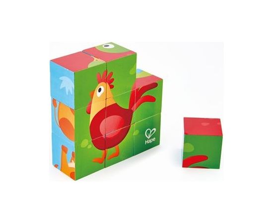 HAPE Fermas dzīvnieki, kubiņu puzle, E1618A Bērnu elektriskās automašīnas