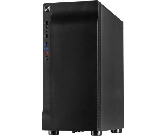 Chassis INTER-TECH A-3411 Creek Gaming Tower, ATX, 1xUSB3.0, 2xUSB2.0, PSU optional, Window side panel, LED light on the front, integrated RGB LED, Black Корпуса