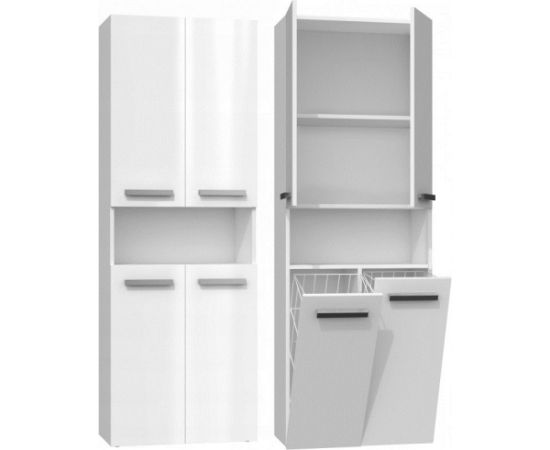 Top E Shop Topeshop NEL 2K DK BPOŁ bathroom storage cabinet White Jaunumi -Dārzam