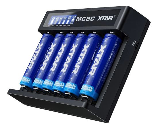 Battery charger Li-ion XTAR MC6C Bateriju lādētāji