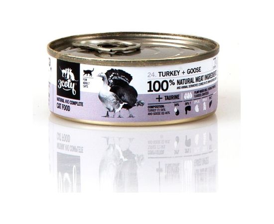 3COTY Turkey with goose - wet cat food - 80g Kaķu konservi