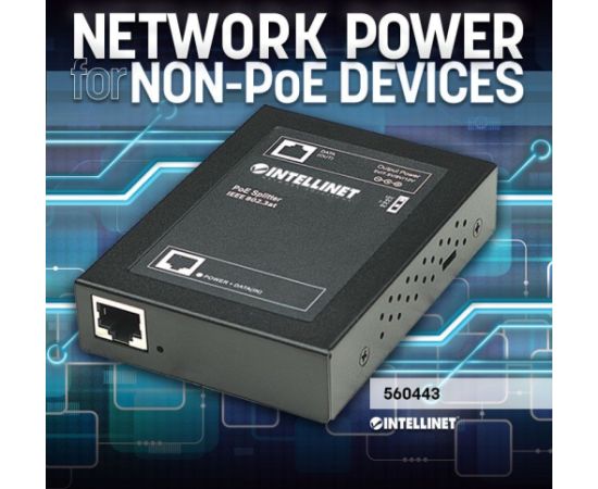Intellinet Power over Ethernet (PoE+) Splitter, IEEE802.3at, 5, 7.5, 9 or 12 V DC output voltage Aдаптеры