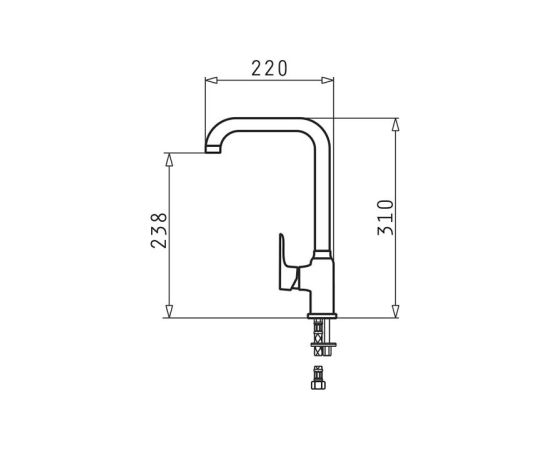 Pyramis Silvio Duo kitchen mixer 090929638 Granite / Carbon Virtuves jaucējkrāni