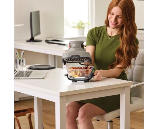 Ninja CRISPi Single 3.8 L 1700 W Hot air fryer Grey, Stone colour, Transparent Karstā Gaisa Katli (AirFryer)