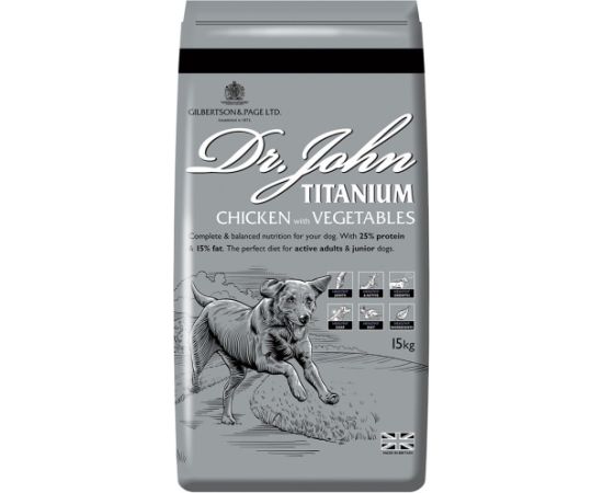 Dr. John DR JOHN Titanium Chicken - dry dog food - 15kg Suņu barība