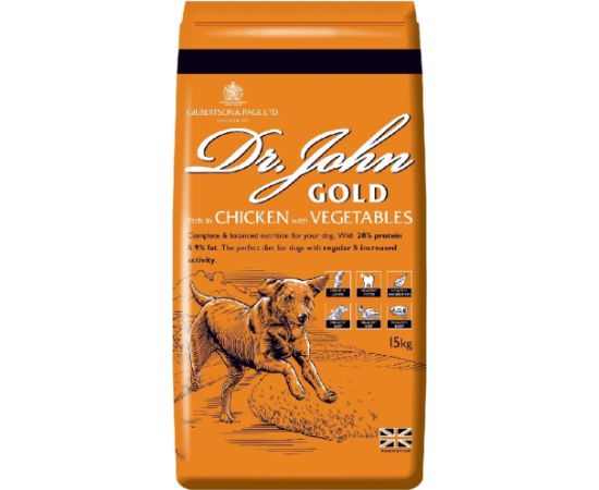Dr. John DR JOHN Gold Chicken - dry dog food - 15kg Suņu barība