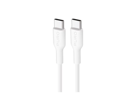 Cable USB-C to USB-C 2.0, 2m, by Puro White Data USB kabeļi