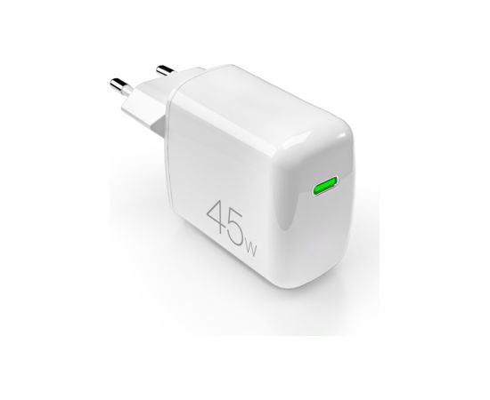 Wall Charger Super Mini GaN USB-C, 45W by Puro White Jaunumi - Viedierices