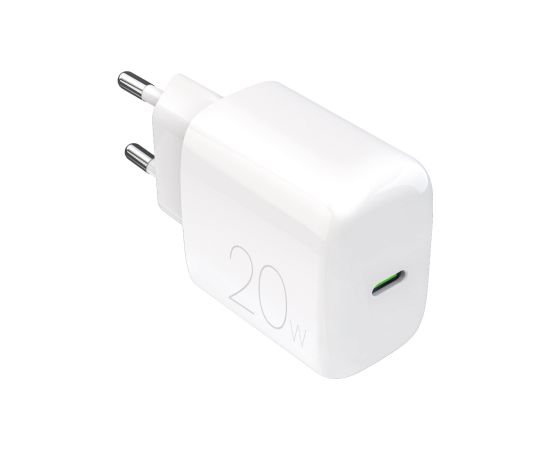 Wall Charger 1xUSB-C, 20W, by Puro White Jaunumi - Viedierices