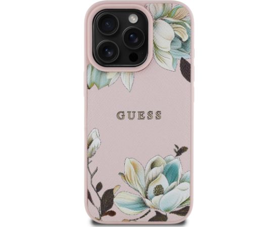 Guess PU Grained Magnolia MagSafe Case Чехол для Apple iPhone 16 Pro Чехлы - альтернативные