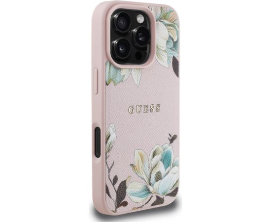Guess PU Grained Magnolia MagSafe Case Чехол для Apple iPhone 16 Pro Чехлы - альтернативные