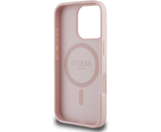 Guess PU Grained Magnolia MagSafe Case Чехол для Apple iPhone 16 Pro Чехлы - альтернативные