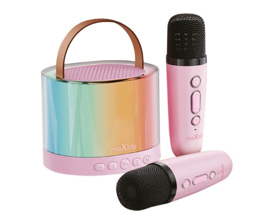 Maxlife MXKS-200 Bluetooth Karaoke Skaļrunis Rozā Krāsā Bezvadu skaļruņi