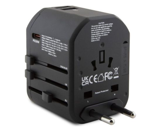 Tumi TUTA20WMSLK Адаптер для путешествий 20W USB-C 2x USB-A Зарядные устройства