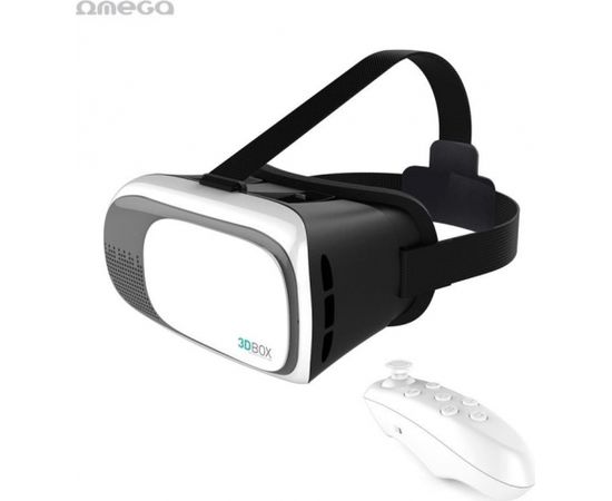 Omega OGVR3DRC Universālas 4.5-6'' Viedtālrunim Virtuālās Realitātes VR Brilles ar Vadības pulti Baltas