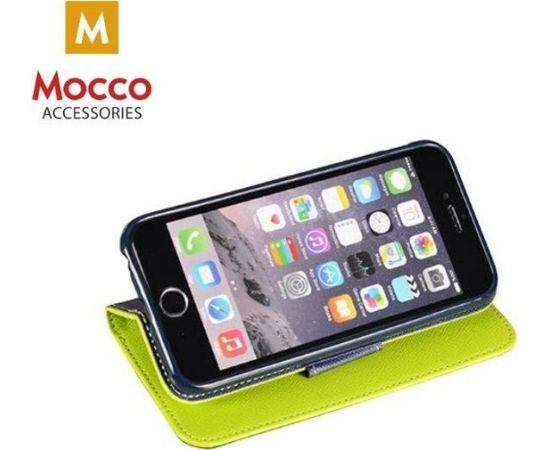 Mocco Fancy Book Case Grāmatveida Maks Telefonam LG K8 / K9 (2018) Zaļš - Zils