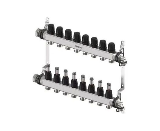 Uponor Silto grīdu kolektors Vario S 15-kontūrām L=864 mm Silto grīdu sistēmas