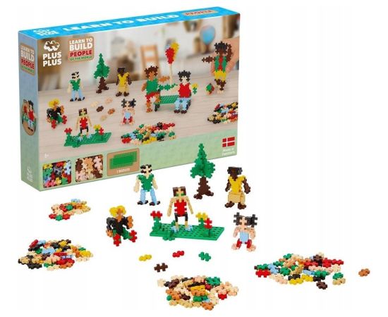 Plus Plus PLUS-PLUS NAUCZ SIĘ BUDOWAĆ LUDZI Z CAŁEGO ŚWIATA Mašīnas un piederumi