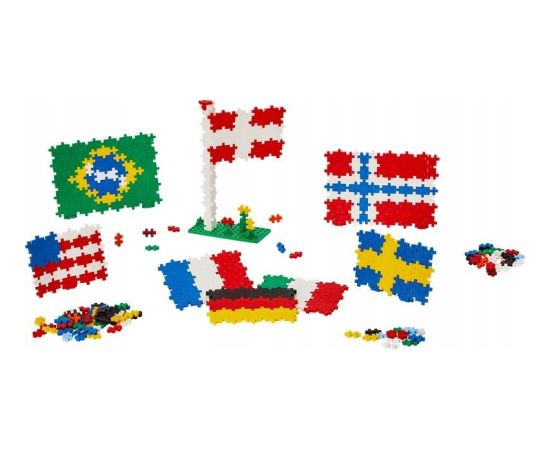 Plus Plus PLUS-PLUS NAUCZ SIĘ BUDOWAĆ FLAGI Z CAŁEGO ŚWIATA Mašīnas un piederumi