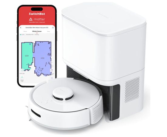 Robot Sprzatajacy SwitchBot Mini Robot Vacuum K10+ (Ekspoz.) Putekļu sūcēji - Roboti