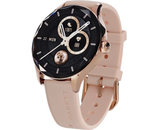 Išmanusis laikrodis su lietuvišku meniu Garett Viva gold steel Rokas pulksteņi 