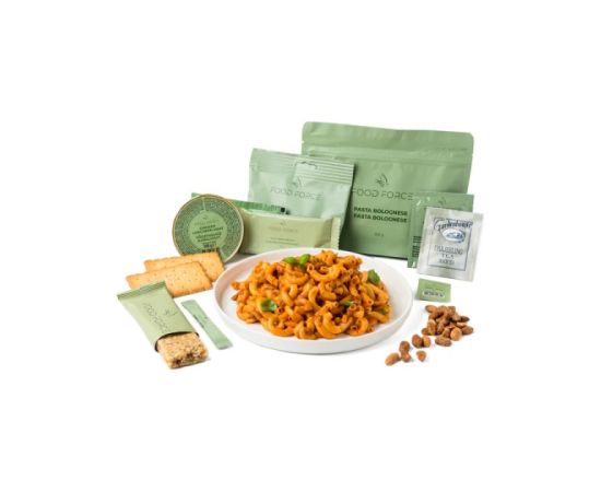 Tūristu pārtikas komplekts Food Force Makaroni ar boloņas mērci Tūristu pārtika