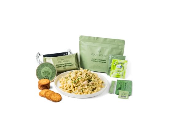 Tūristu pārtikas komplekts Food Force Pasta Carbonara Tūristu pārtika