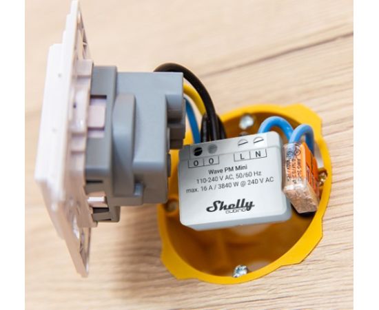 Shelly Shelly Qubino Wave PM Mini przełącznik Szary Gudrā māja