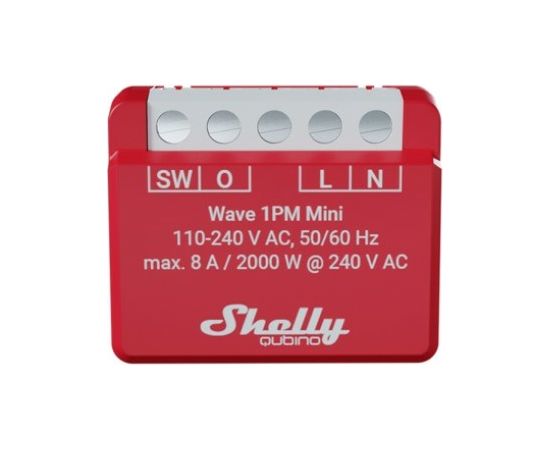 Shelly Shelly Qubino Wave 1PM Mini Siłownik pomiarowy-przełączający Z-Wave Gudrā māja