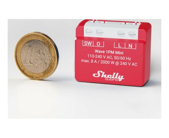 Shelly Shelly Qubino Wave 1PM Mini Siłownik pomiarowy-przełączający Z-Wave Gudrā māja