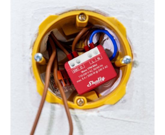 Shelly Shelly Qubino Wave 1PM Mini Siłownik pomiarowy-przełączający Z-Wave Gudrā māja