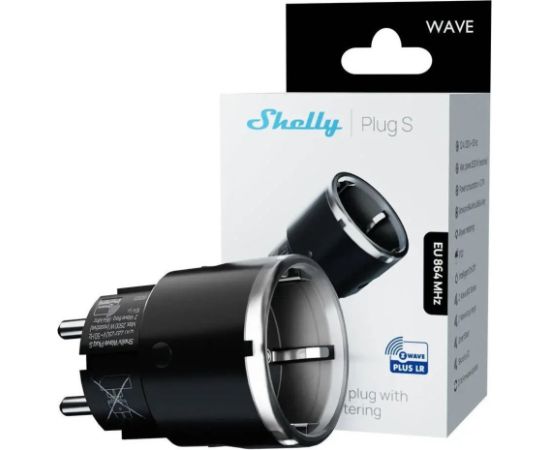 Shelly Wave Plug S - Z-Wave 800 inteligentne gniazdo Black Умный дом