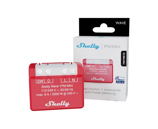 Shelly Wave 1PM Mini LR  Element wykonawczy Z-Wave Умный дом