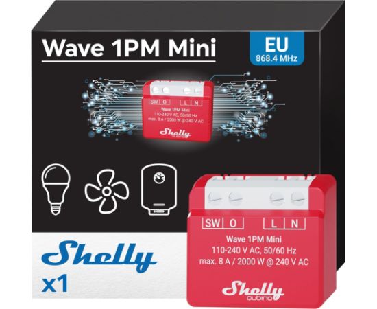 Shelly Wave 1PM Mini LR  Element wykonawczy Z-Wave Умный дом
