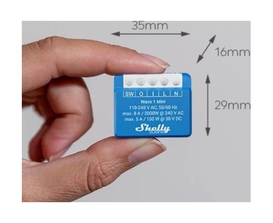 Shelly Wave 1 Mini LR  Element wykonawczy Z-Wave Gudrā māja