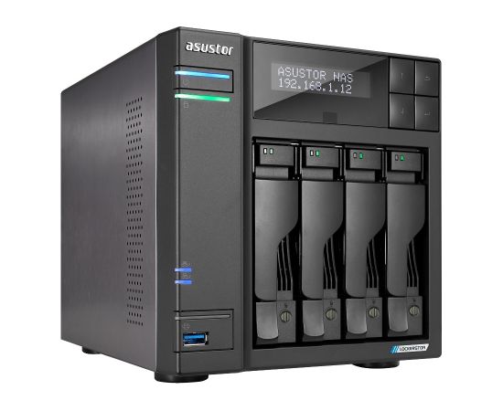 Asustor LOCKERSTOR 4 Gen2 (AS6704T) NAS Desktop Intel® Celeron® N N5105 4 GB DDR4 0 TB ADM Black Серверы и компоненты серверов