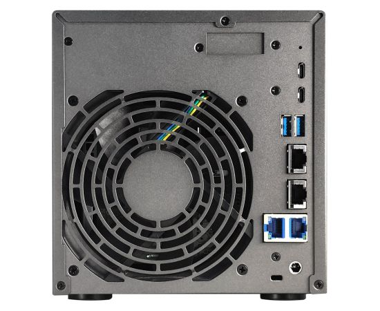 NAS Asustor AS6804T; Tower; 4x (3.5" SATA HDD/ 2.5" SSD); AMD Ryzen Embedded V3C14; 16G ECC DDR5 SODIMM (max. 64GB), 2x 10GbE, 2x 5GbE, 4x M.2 2280 NVMe PCIe 4.0, 2x USB4, 2x USB 3.2 Gen, 1x optional 10 GbE card Серверы и компоненты серверов