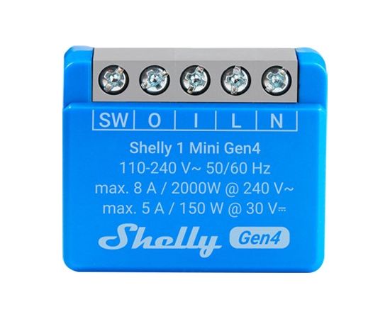 SHELLY 1 Mini Gen4 Smart switch Blue 2 pcs Gudrā māja