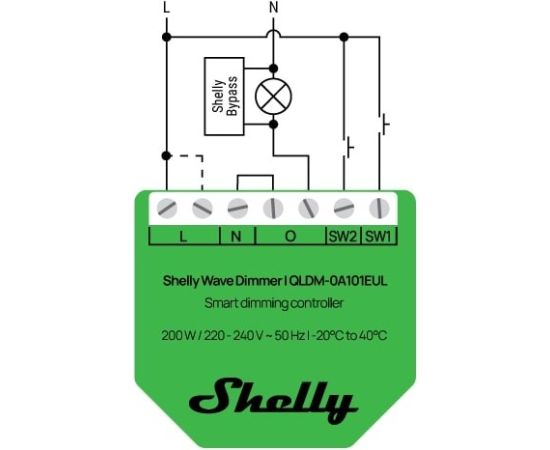 Shelly Wave Dimmer EU LR Smart Dimming Controller Green Умный дом